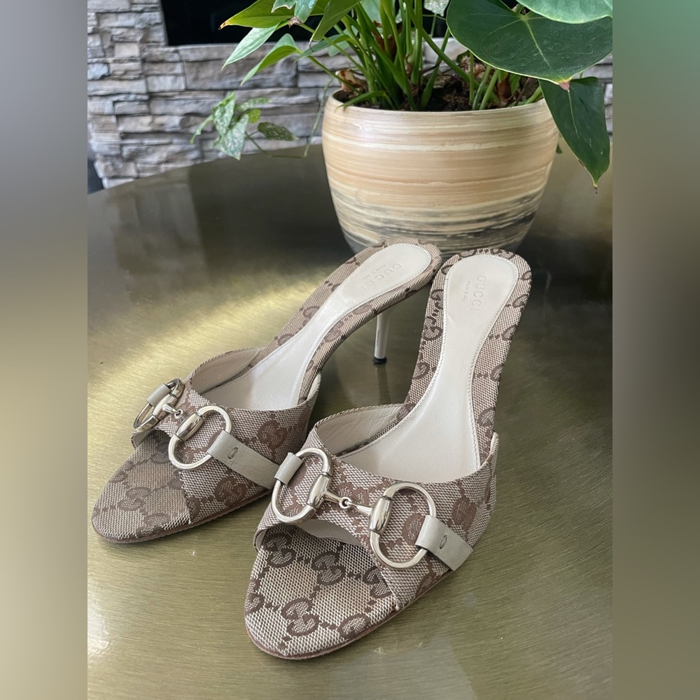 SOLD Gucci GG pattern Mules size 6